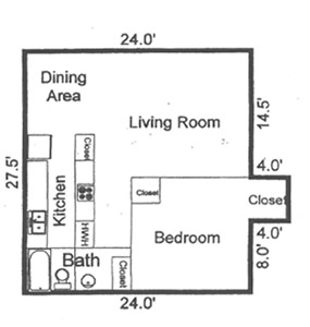 One Bedroom / One Bath*